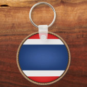 Cool Thailand Vlag zegel Sleutelhanger (Voorkant)