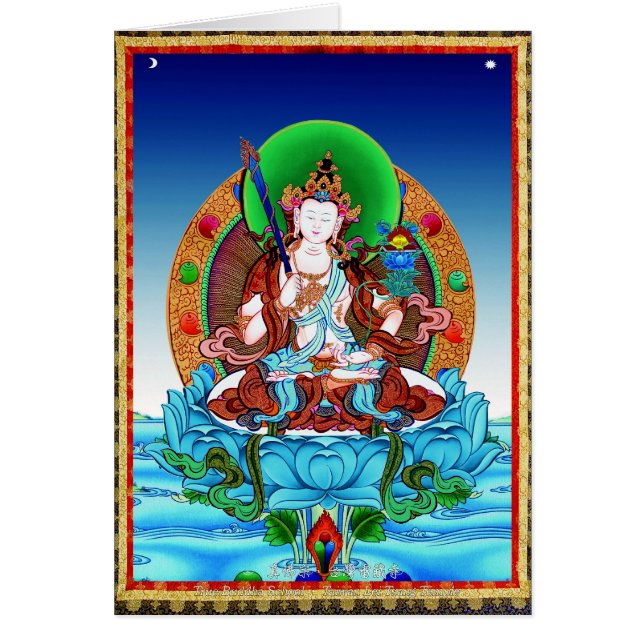 Cool thangka Akasagarbha Bodhisattva Mahasattva (Voorkant)