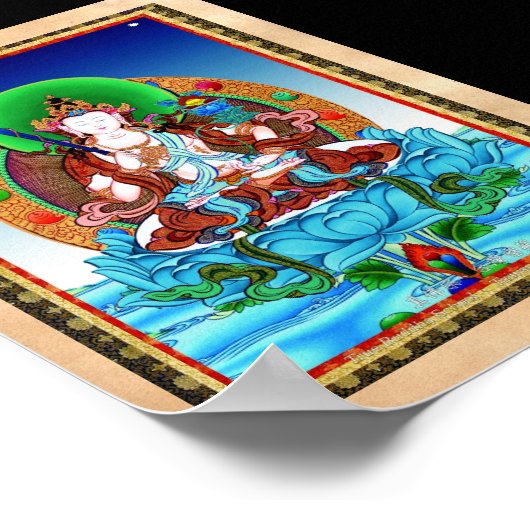 Cool thangka Akasagarbha Bodhisattva Mahasattva Poster (Hoek)