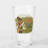 Cool Thankful Thanksgiving Holiday kalkoen Glas (Achterkant)