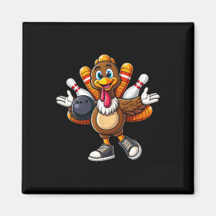 Cool Thanksgiving Bowling Gobble Speler Turkije Bo Magneet