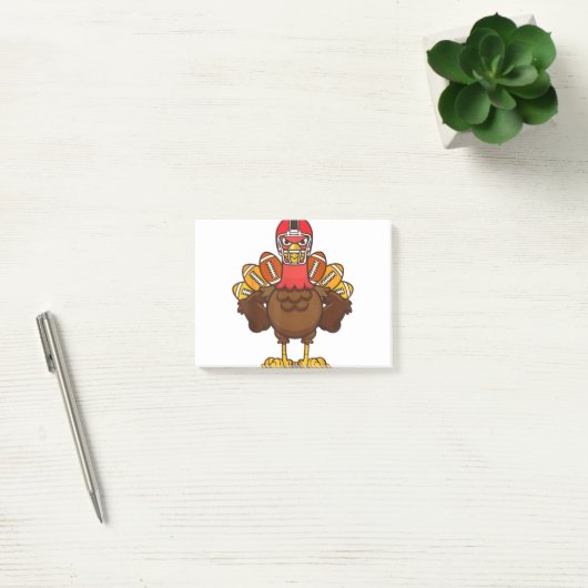 Cool Thanksgiving Football Gobble Player Turkey Gi Post-it® Notes (Kantoor)