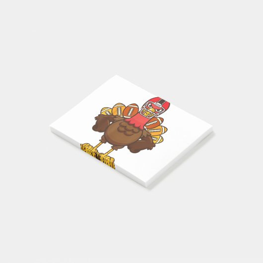 Cool Thanksgiving Football Gobble Player Turkey Gi Post-it® Notes (Schuin)