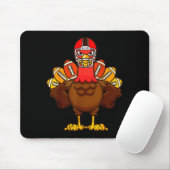 Cool Thanksgiving Football Shirt _ Gobble Player T Muismat (Met muis)