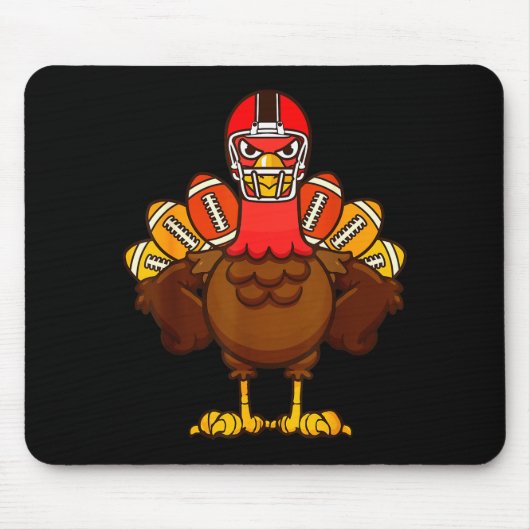 Cool Thanksgiving Football Shirt _ Gobble Player T Muismat (Voorkant)