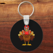 Cool Thanksgiving Football Shirt _ Gobble Player T Sleutelhanger (Voorkant)