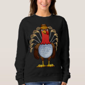 Cool Thanksgiving Golf Gobble Player Turkey Thankf Trui (Voorkant)
