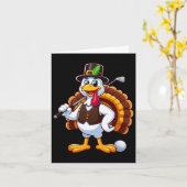Cool Thanksgiving Golf Gobble Player Turkije Golf  Kaart (Gele Bloem)