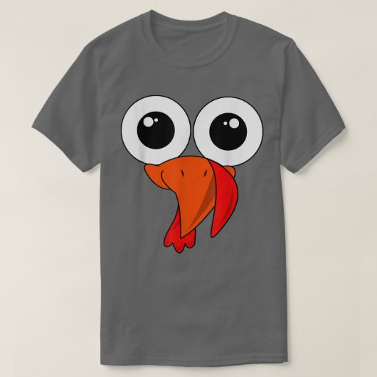 Cool Thanksgiving TurkeyCute Turkey Face T-shirt (Design voorkant)