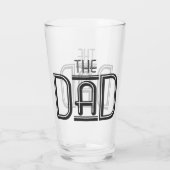 Cool The Dad beroemd gemaakt door Black Text Glas (Achterkant)