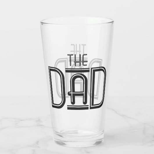 Cool The Dad beroemd gemaakt door Black Text Glas (Achterkant)