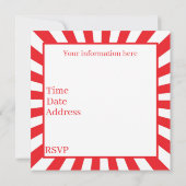 Cool Themapark Circus Party Tekst toevoegen Papier Kaart (Achterkant)