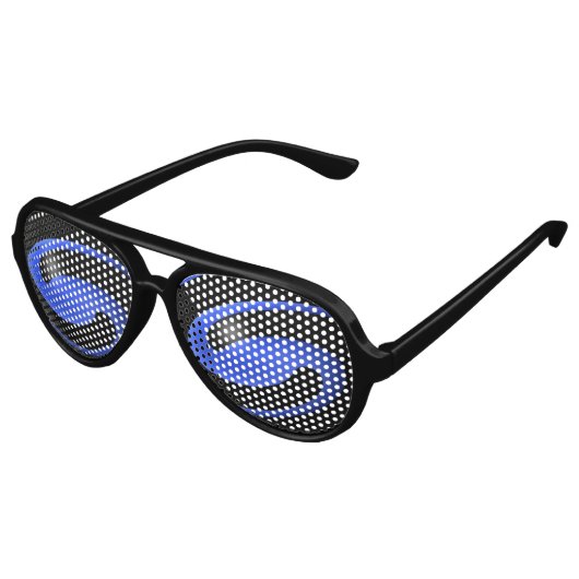 Cool Thin Blue Line Shades Aviator Zonnebril (Gekanteld)
