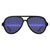 Cool Thin Blue Line Shades Aviator Zonnebril (Voorkant)