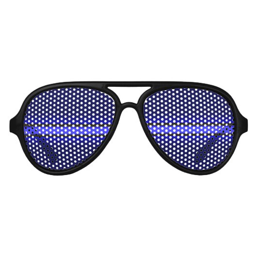 Cool Thin Blue Line Shades Aviator Zonnebril (Voorkant)