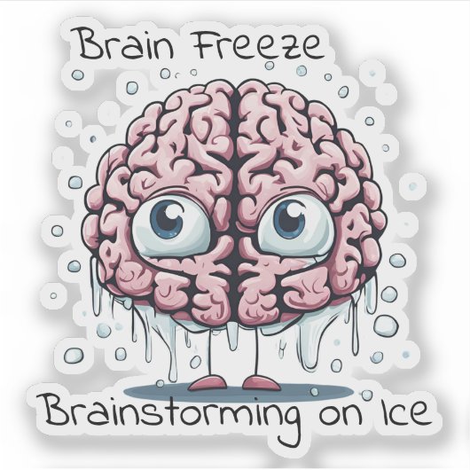 Cool Thoughts: Brain Freeze Sticker (Voorkant)