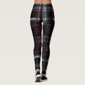 Cool Thrashed Gothic Grungy Grunge Plaid Patroon Leggings (Achterkant)