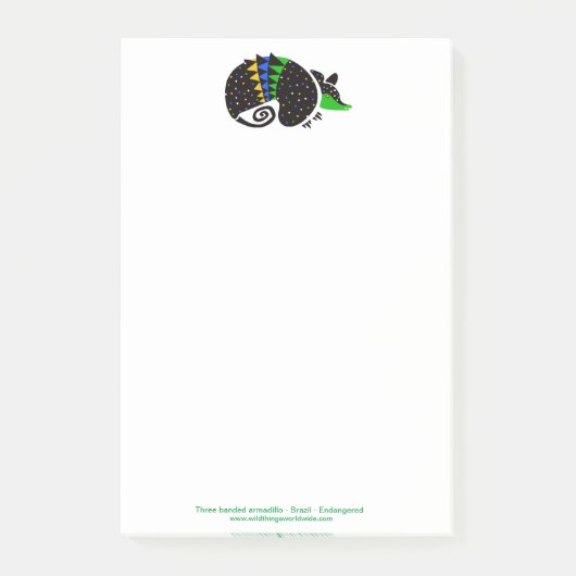 Cool Three banded ARMADILLO - Bedreigd dier - Post-it® Notes (Voorkant)