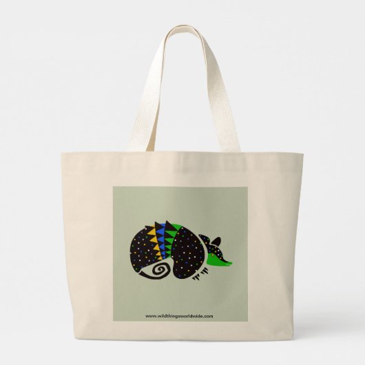 Cool Three banded ARMADILLO- Dierenvriend - Natuur Grote Tote Bag (Achterkant)