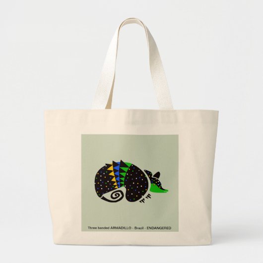Cool Three banded ARMADILLO- Dierenvriend - Natuur Grote Tote Bag (Voorkant)