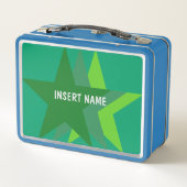 Cool Three Green Stars, gepersonaliseerde naam Mon (Achterkant)