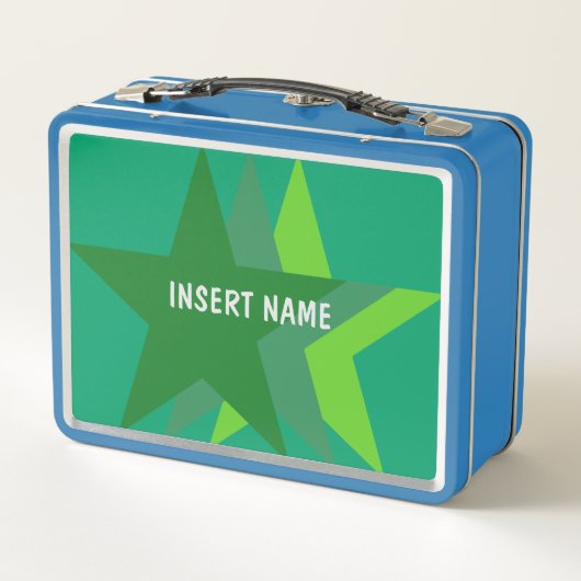 Cool Three Green Stars, gepersonaliseerde naam Mon (Achterkant)