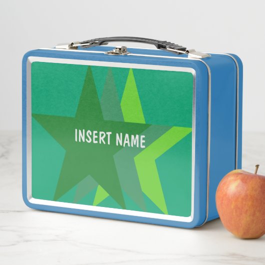 Cool Three Green Stars, gepersonaliseerde naam Mon (In situ)