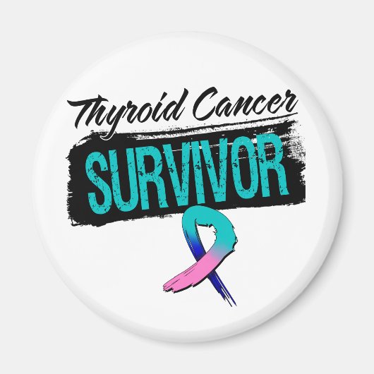 Cool Thyroid Cancer Surviance Magneet (Voorkant)