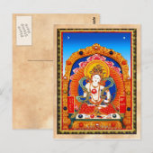 Cool tibetan thangka Dragon King Bodhisattva Briefkaart (Voorkant / Achterkant)