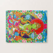 Cool tibetan thangka groene tara god tattoo vibrer legpuzzel (Horizontaal)