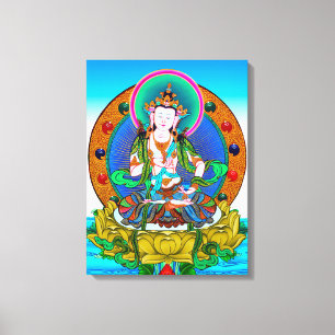 Cool tibetan thangka Vajrasattva tattoo mandala Canvas Afdruk