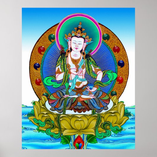 Cool tibetan thangka Vajrasattva tattoo mandala Poster (Voorkant)