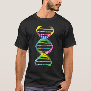 Cool Tie Dye DNA Helix Grappige Genetica Onderzoek T-shirt