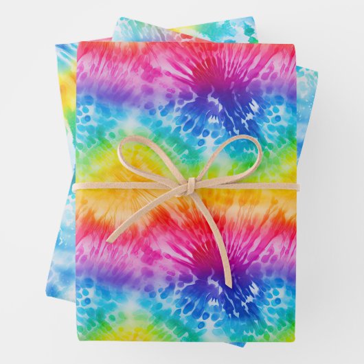 Cool Tie Dye Inpakpapier Vel (In situ)