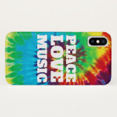 Cool Tie Dye Peace Love Music Case-Mate iPhone Case (Achterkant (horizontaal))