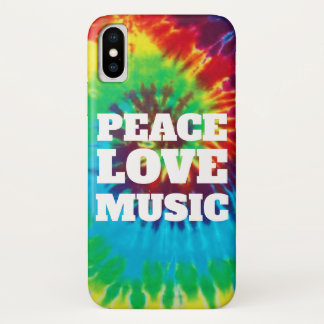 Cool Tie Dye Peace Love Music Case-Mate iPhone Case