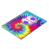 Cool Tie Dye PERSONALIZED Soccer Notebook Notitieboek (Linkerzijde)