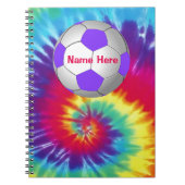 Cool Tie Dye PERSONALIZED Soccer Notebook Notitieboek (Voorkant)