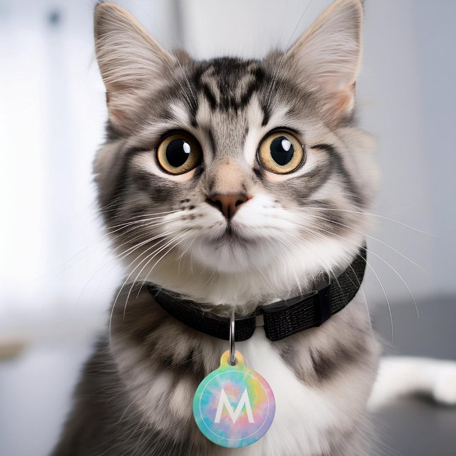 Cool Tie Dye Persoonlijk Huisdierpenning (Creator heeft geüpload)