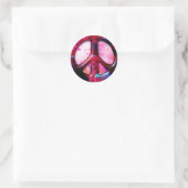 Cool Tie Dye Space Nebula Vredesteken Ronde Sticker (Tas)