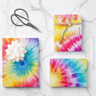 Cool Tie Dye Sun Burst Inpakpapier Vel