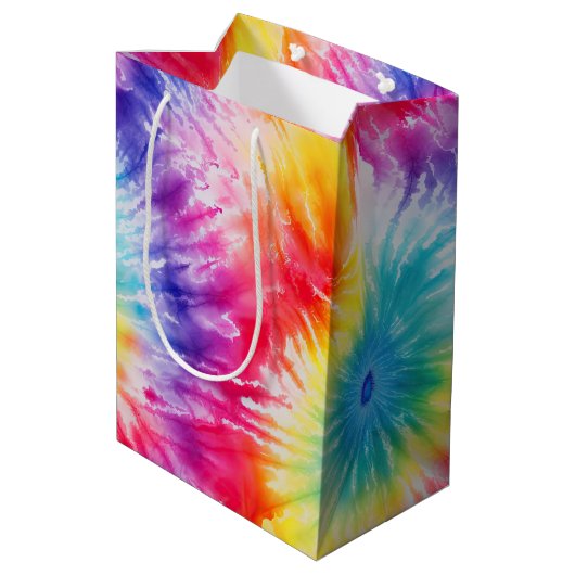 Cool Tie Dye Sun Burst Medium Cadeauzakje (Achterkant Gekanteld)