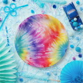 Cool Tie Dye Sun Burst Papieren Bordje (Feest)