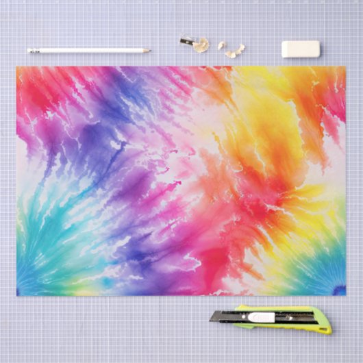 Cool Tie Dye Sun Burst Tissuepapier (Craft)