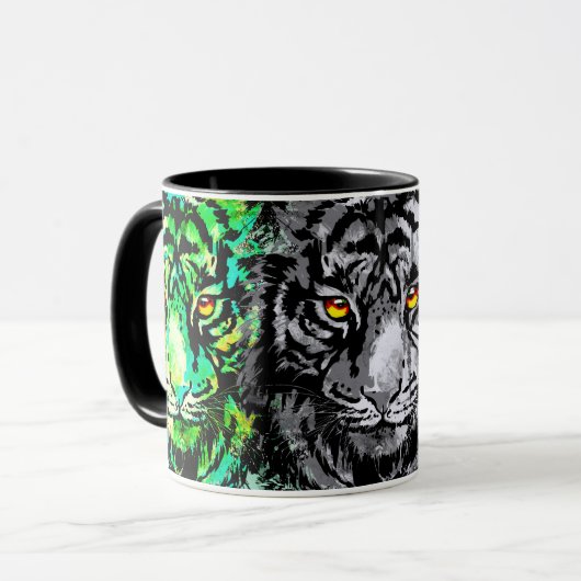 Cool Tiger Artwork - Wildlife Big Cats - Tiger Mok (Voorkant links)