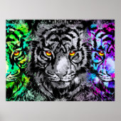 Cool Tiger Artwork - Wildlife Big Cats - Tiger Poster (Voorkant)