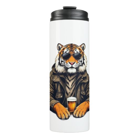 Cool Tiger Beer Glass - Unieke Dierlijke Design Dr Thermosbeker (Voorkant)