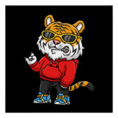 Cool Tiger cartoon Perfect Poster (Voorkant)