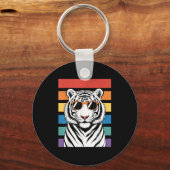 Cool Tiger Costume For Men Women Kids Pattern Tige Sleutelhanger (Voorkant)