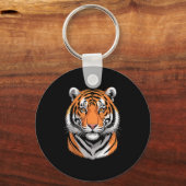 Cool Tiger Design For Men Women Siberian Tiger Lov Sleutelhanger (Voorkant)